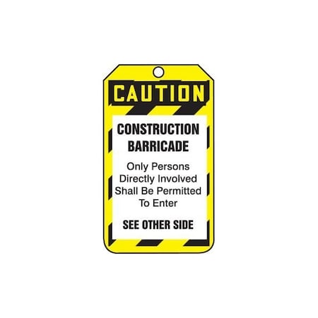 Accuform Caution, Self-Laminating RP-Plastic, 3-1/4 in Width, 0.55 in Height, , 5 PK TAB103PTM